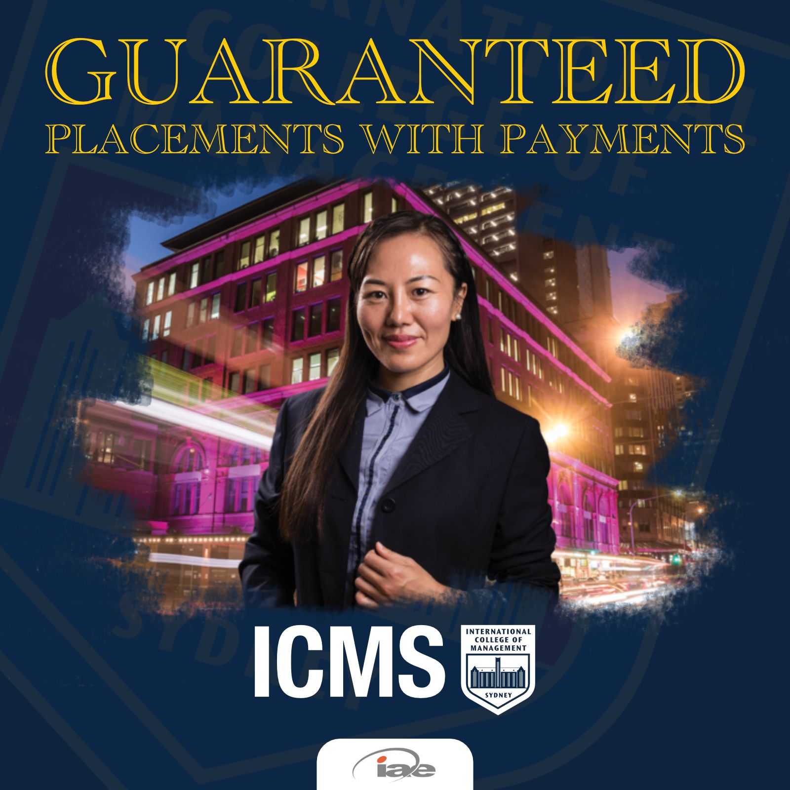 Guaranteed paid placements when you do your Master's degree at ICMS, Sydney