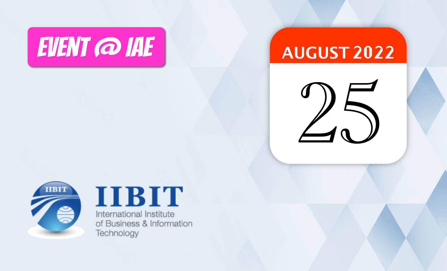 IIBIT (Australia) at iae - visit iae on 25th Aug 2022 and meet the official representative!